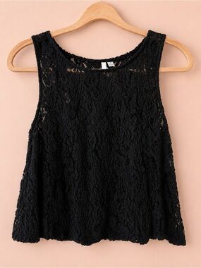 Frenchi Black Lace Sleeveless Camisole